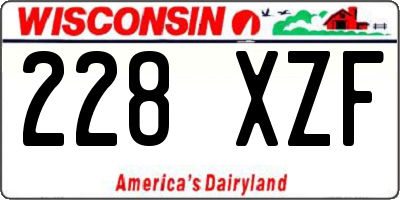 WI license plate 228XZF