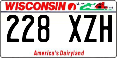 WI license plate 228XZH