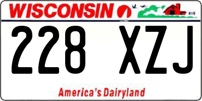 WI license plate 228XZJ