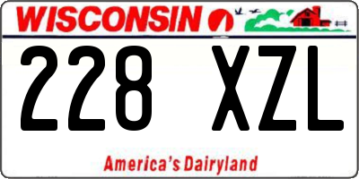 WI license plate 228XZL