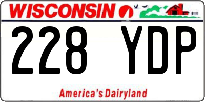 WI license plate 228YDP