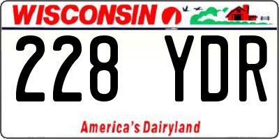 WI license plate 228YDR
