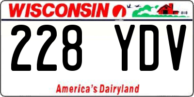 WI license plate 228YDV