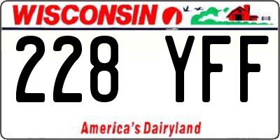 WI license plate 228YFF