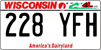 WI license plate 228YFH