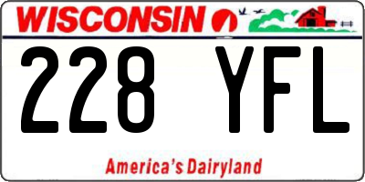 WI license plate 228YFL