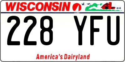 WI license plate 228YFU