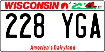 WI license plate 228YGA