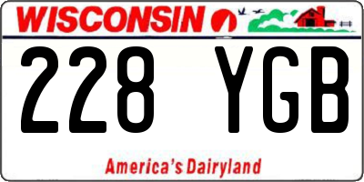 WI license plate 228YGB