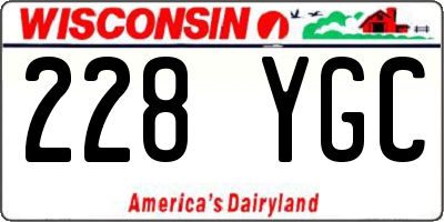 WI license plate 228YGC