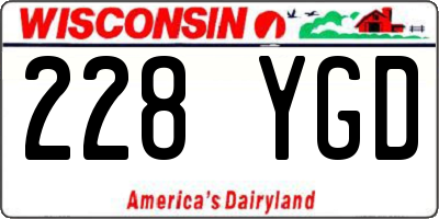 WI license plate 228YGD