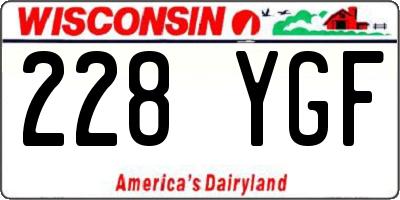 WI license plate 228YGF