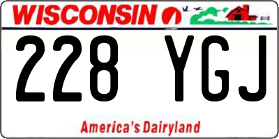 WI license plate 228YGJ