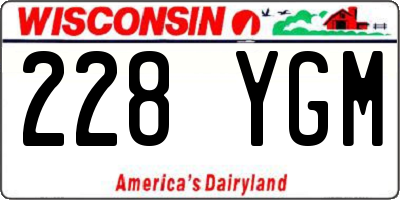 WI license plate 228YGM