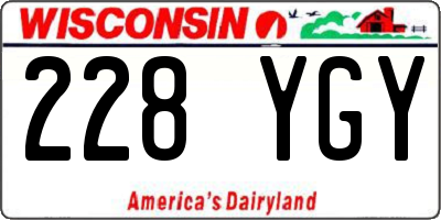 WI license plate 228YGY