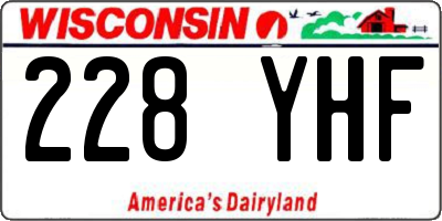 WI license plate 228YHF
