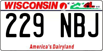 WI license plate 229NBJ