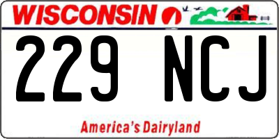 WI license plate 229NCJ