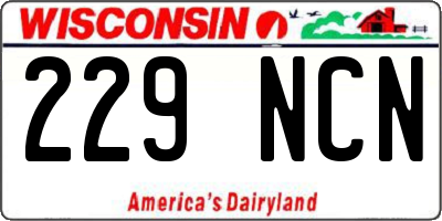 WI license plate 229NCN