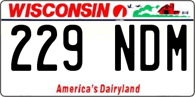 WI license plate 229NDM