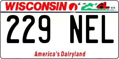 WI license plate 229NEL