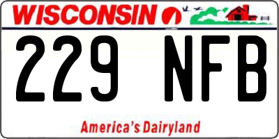 WI license plate 229NFB