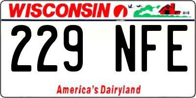 WI license plate 229NFE