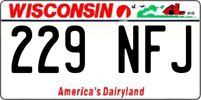 WI license plate 229NFJ
