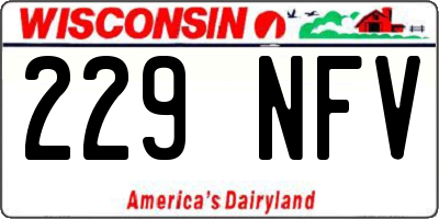 WI license plate 229NFV