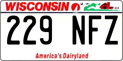 WI license plate 229NFZ