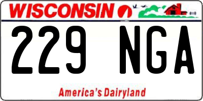 WI license plate 229NGA