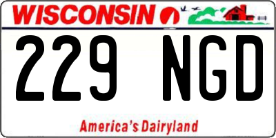 WI license plate 229NGD