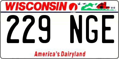 WI license plate 229NGE