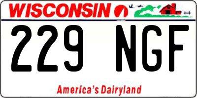 WI license plate 229NGF