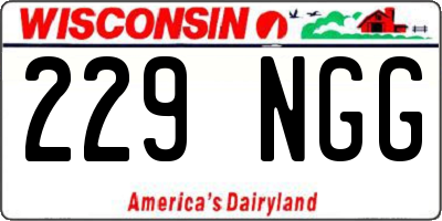 WI license plate 229NGG