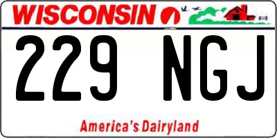 WI license plate 229NGJ
