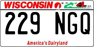 WI license plate 229NGQ