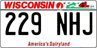 WI license plate 229NHJ
