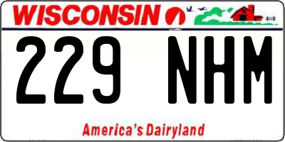 WI license plate 229NHM