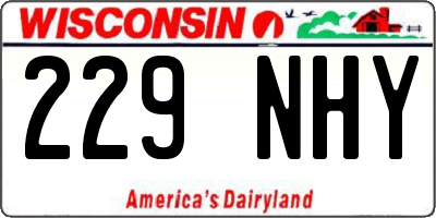 WI license plate 229NHY
