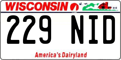 WI license plate 229NID