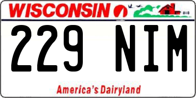 WI license plate 229NIM
