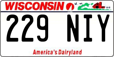 WI license plate 229NIY