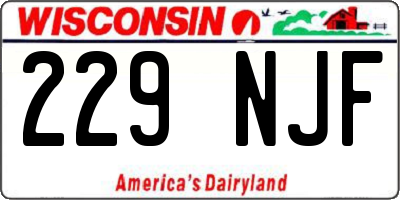 WI license plate 229NJF