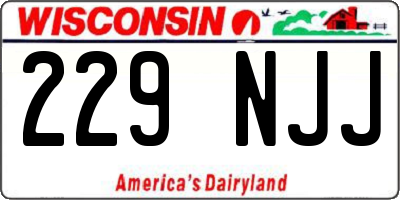 WI license plate 229NJJ