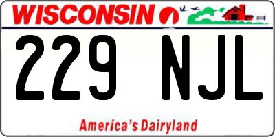 WI license plate 229NJL