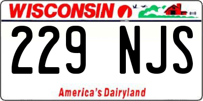 WI license plate 229NJS