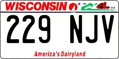 WI license plate 229NJV