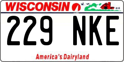 WI license plate 229NKE