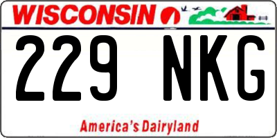 WI license plate 229NKG